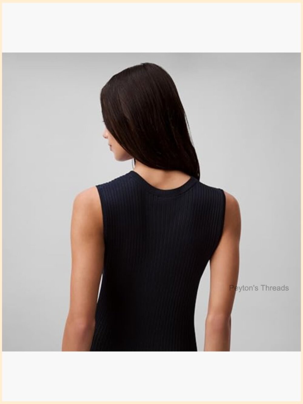 Viscose Ribbed Maxi Dress Slim Bodycon Sleeveless Crewneck - Picture 2 of 4